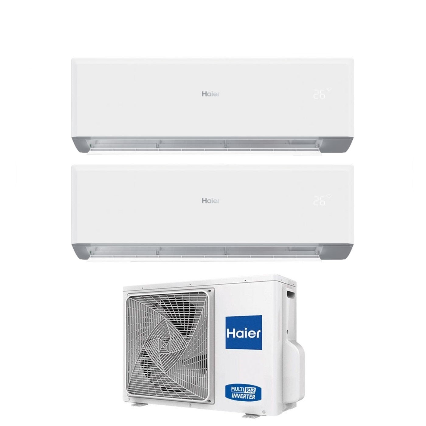 Haier 9+9 BTU Dual-Split Air Conditioner R-32 Wi-Fi Built-in | 2U40MEFFRA