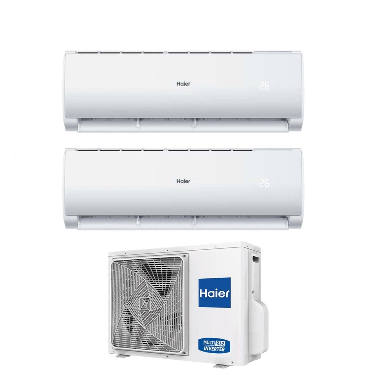 Haier Revive dual-split airconditioner 9+9 met 2U50MEFFRA (R-32, Wi‑Fi)