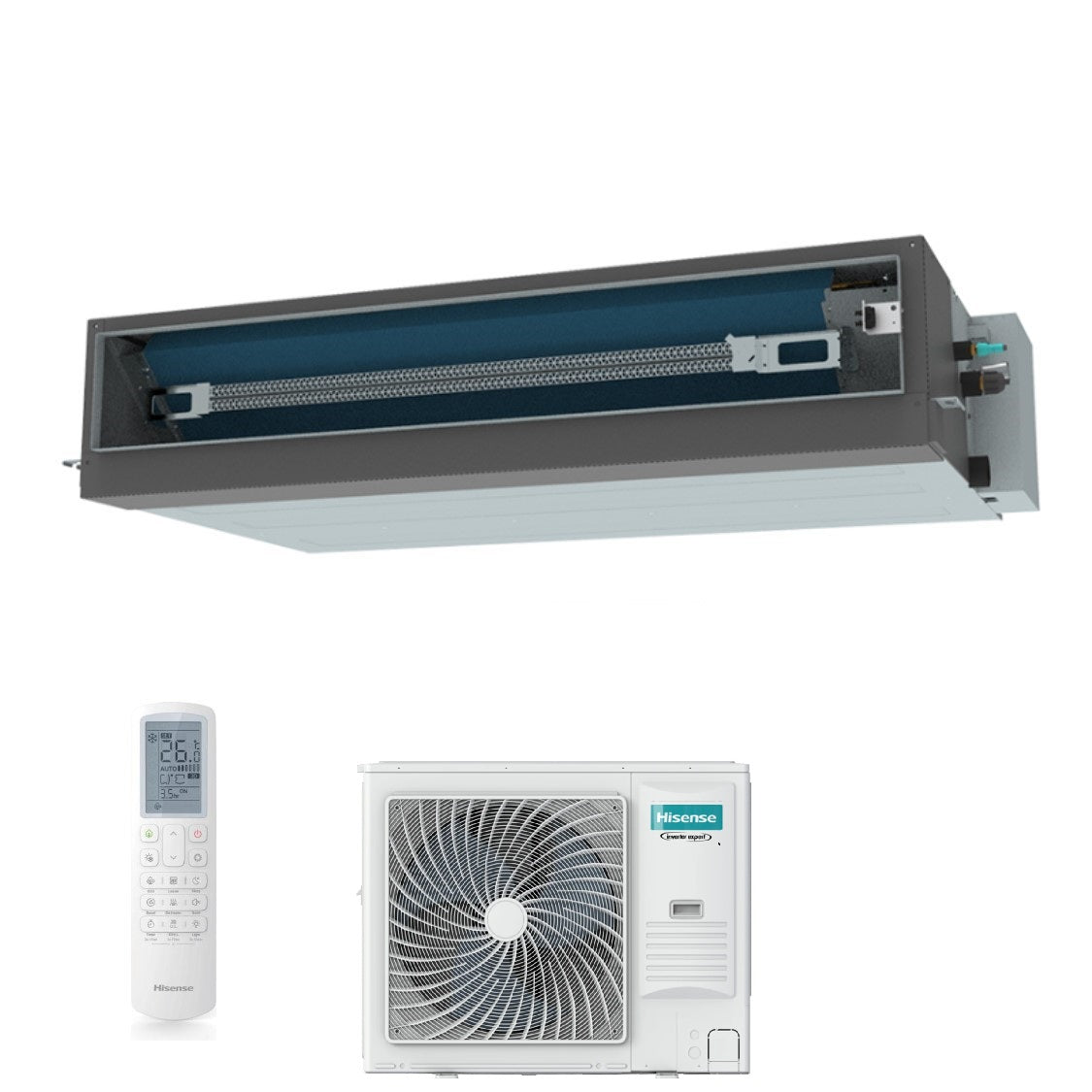 Hisense Turbo kanaalairconditioner 48000 BTU AUD140UX4REH8 3-fase (R-32)