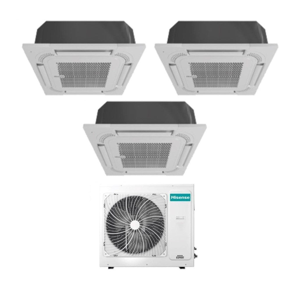 Hisense Trial Split Cassette Air Conditioner 12+12+12 with 4AMW81U4RAA R-32 Wi-Fi Optional 12000+12000+12000 - New