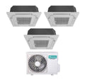 Air conditioner tri-split Hisense Inverter a Cassetta 9+9+12 with 3AMW72U4RJC R-32 optional Wi-Fi 9000+9000+12000 with Telecomando e Pannello Incluso