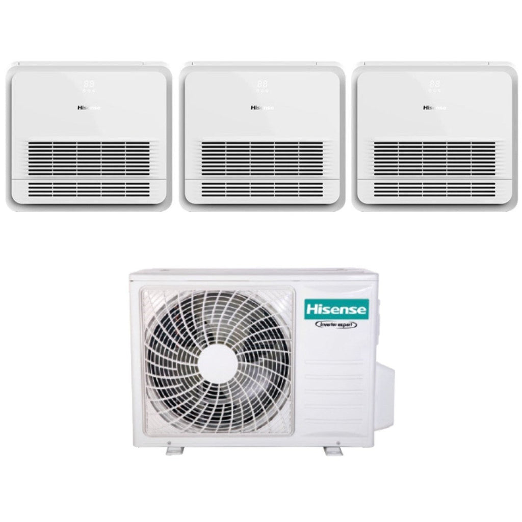 Hisense Trial Split Console Air Conditioner 12+12+12 with 3AMW72U4RFA R-32 Wi-Fi Optional With Standard Remote Control 12000+12000+12000 - New