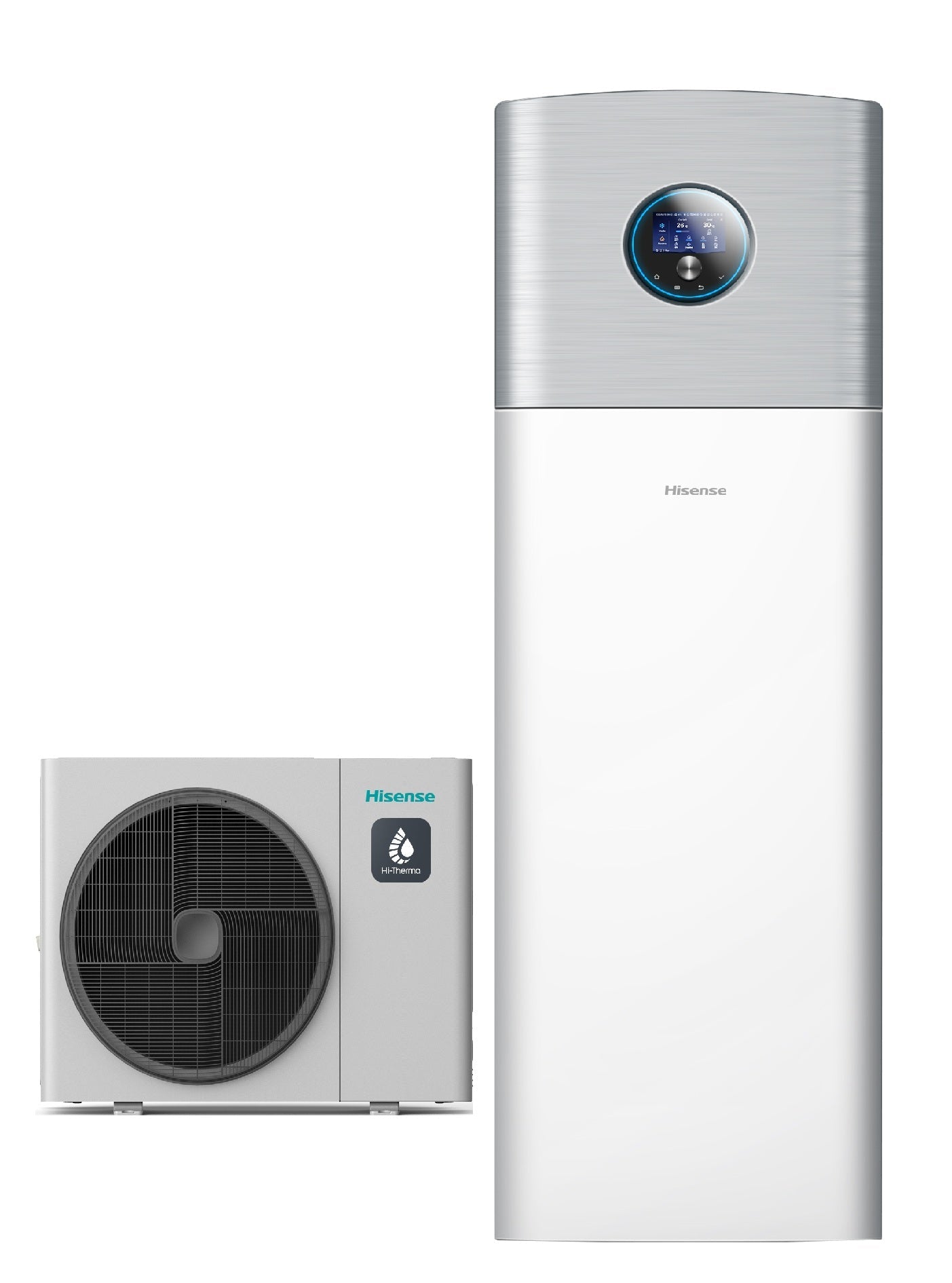 Pompa di Calore Splittata Monoventola Aria/Acqua Hisense Hi-Terma 12 kW AHM-120HCDSAA+AHW-120HCDS1 R-32 optional Wi-Fi with Comando Incluso