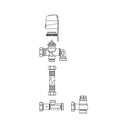 Gruppo Valvola 3 Vie deviatrie with Motore Termoelettrico per Innova Filomuro Slim Fit SW V30688II