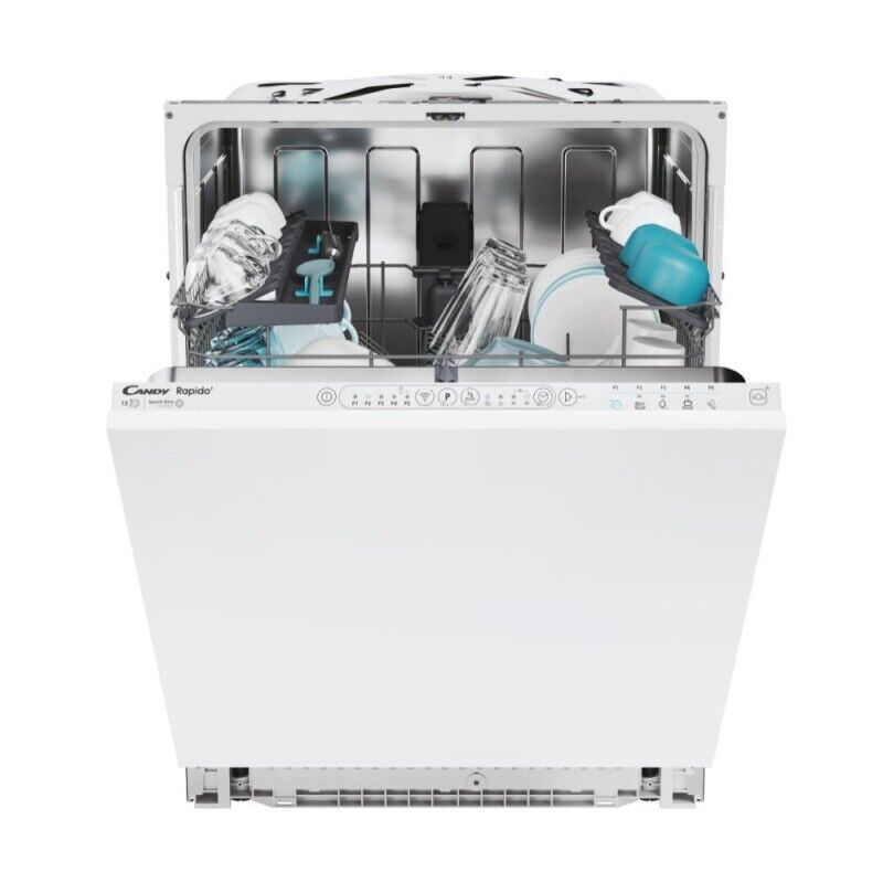 Candy Rapido' CI3E53L0W Built-in Dishwasher 13 place settings Class E (A85xL59,8xP55) Speed Drive Inverter Motor