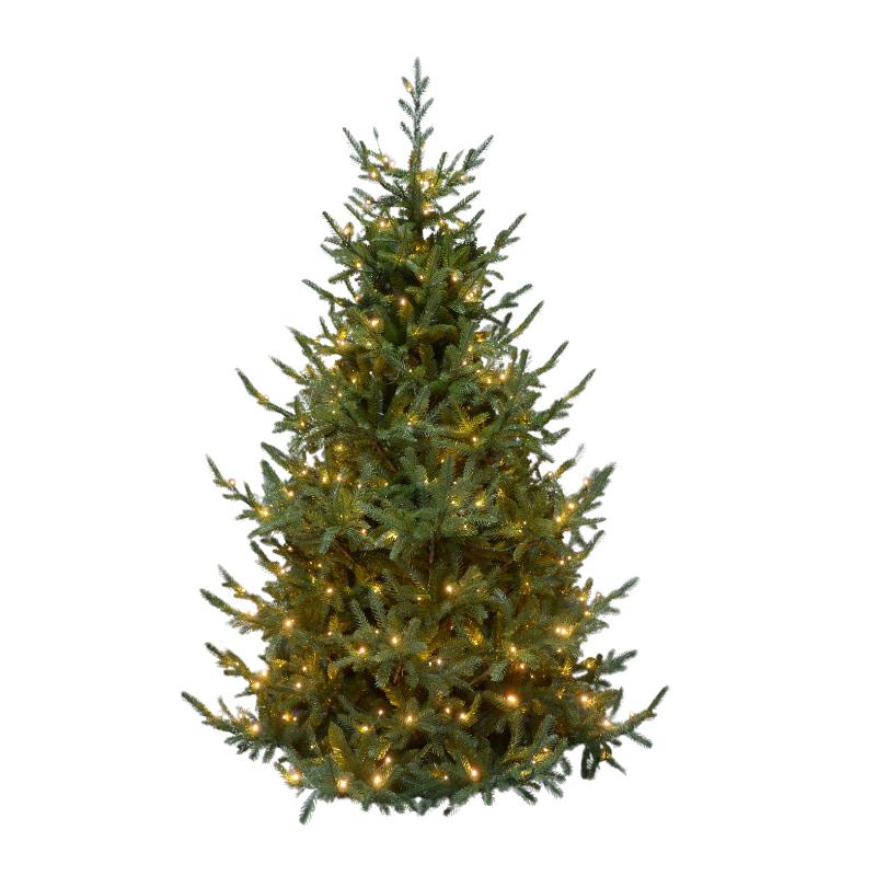 Albero di Natale Artificiale Verde Le Stelle Sestriere H 180cm x L 145cm Super Folto with 400 Luci Led + 20 Luci Flash Incorporate 1972 Rami