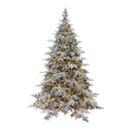 Albero di Natale Pino Verde Innevato Le Stelle St. Moritz H 210cm x L 150cm Super Folto Effetto Real-Touch with 2500 Luci Led Incorporate 2354 Rami