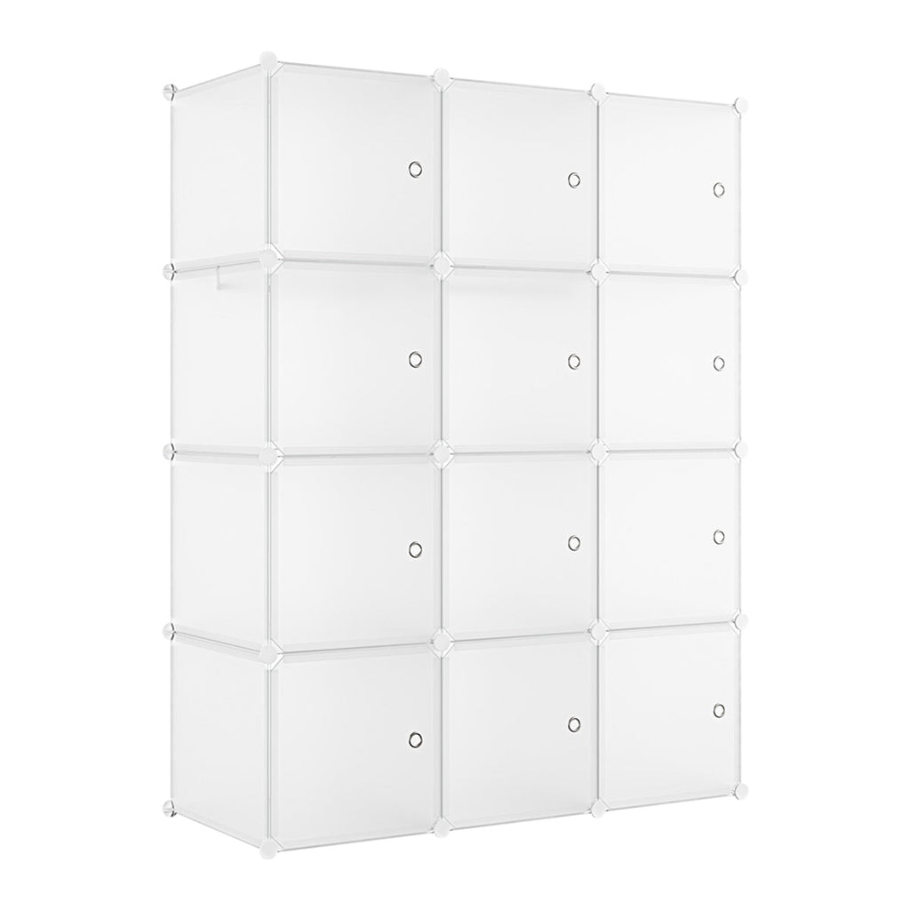 Le Stelle 12-modules opbergkast kunststof wit