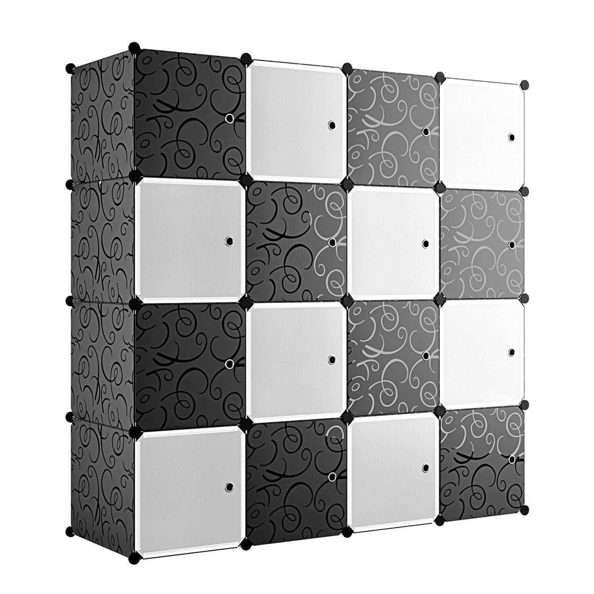 Armadio 16 Moduli in Plastica Colore white e black EAN 8024299800792