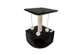 Tiragraffi per Gatti black Rivestimento Peluche with Palle e Palo Bianchi 34x42xh.51cm 8024299800457