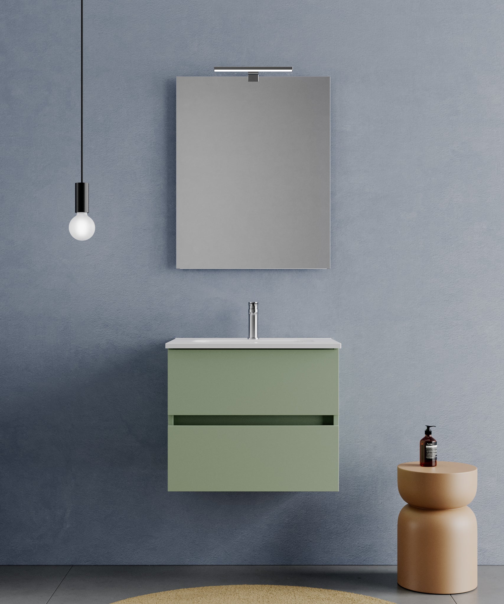 Legnox Crea wastafelmeubel met wastafel, spiegel en LED-lamp