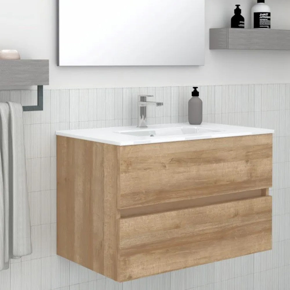 Legnox Crea wastafelmeubel 80 cm met wastafel, spiegel en LED-lamp