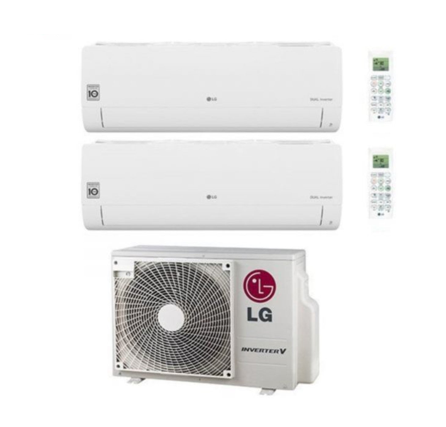 LG Dual Split Inverter Air Conditioner Libero Smart 9+12 Series with MU2R15 UL0 R-32 Integrated Wi-Fi 9000+12000 - New