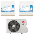 LG Artcool Gallery 12+12 BTU Dual-Split Air Conditioner R-32 Wi-Fi Built-in | MU3R19