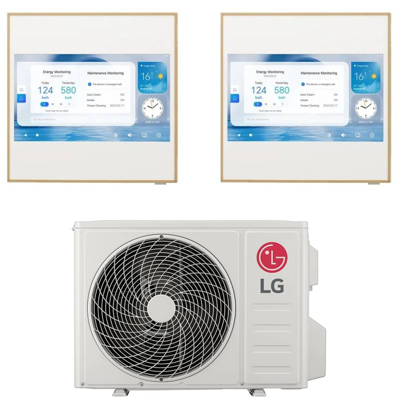 Air conditioner dual-split LG Artcool Gallery LCD 9+9 with MU3R19 R-32 built-in Wi-Fi