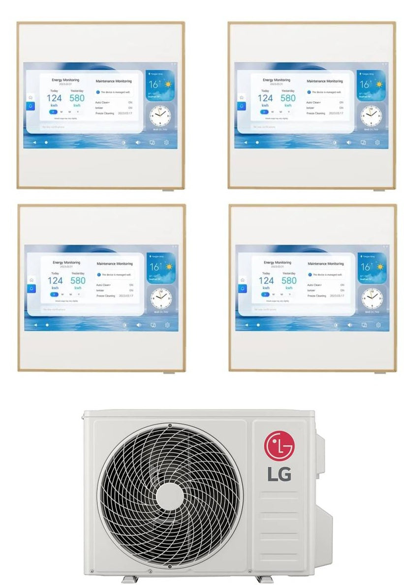 Air conditioner quad-split LG Inverter ARTCOOL GALLERY LCD 9+9+9+9 with MU4R25 R-32 built-in Wi-Fi