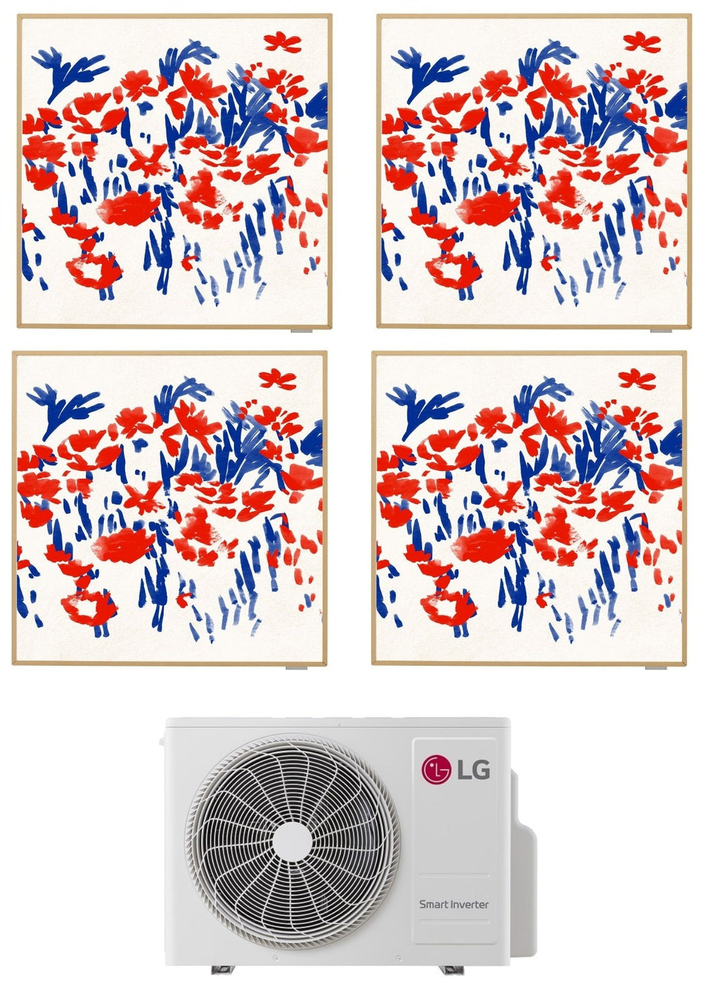 Air conditioner quad-split LG Inverter ARTCOOL GALLERY PHOTO 9+9+9+9 with MU4R25 R-32 built-in Wi-Fi