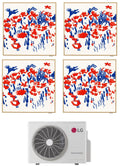 Air conditioner quad-split LG Inverter ARTCOOL GALLERY PHOTO 9+9+9+9 with MU4R25 R-32 built-in Wi-Fi