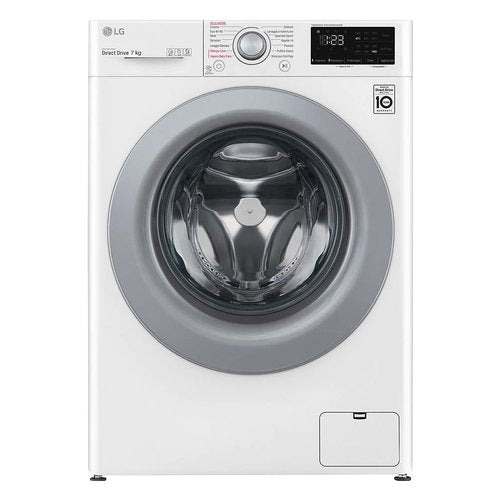 Lavatrice A Carico Frontale Lg SERIE V3 7 Kg Slim F2Wv3S7S4E AI DD Classe D 1200 Giri (A85xL60xP47,5)  Lavaggio A Vapore Inverter Direct Drive