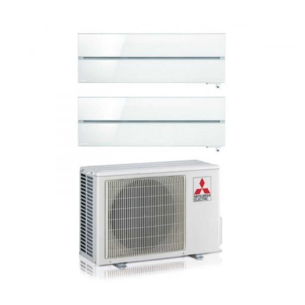 Mitsubishi Electric Dual Split Inverter Air Conditioner Kirigamine Style MSZ-LN 9+9 series with MXZ-2F42VF Pearl White R-32 Integrated Wi-Fi Pearl White Color 9000+9000