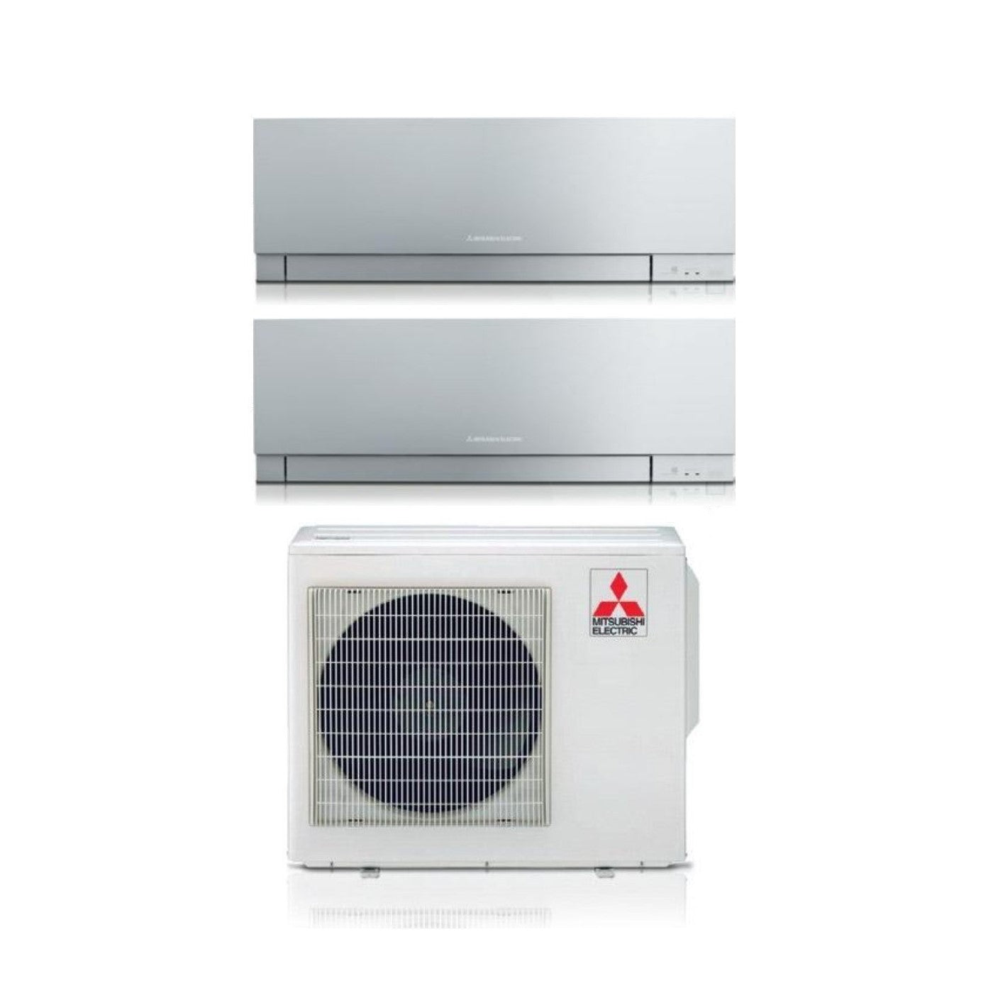 Air conditioner dual-split Mitsubishi Electric Kirigamine Zen Silver 12+18 with MXZ-3F68VF R-32 built-in Wi-Fi Argento