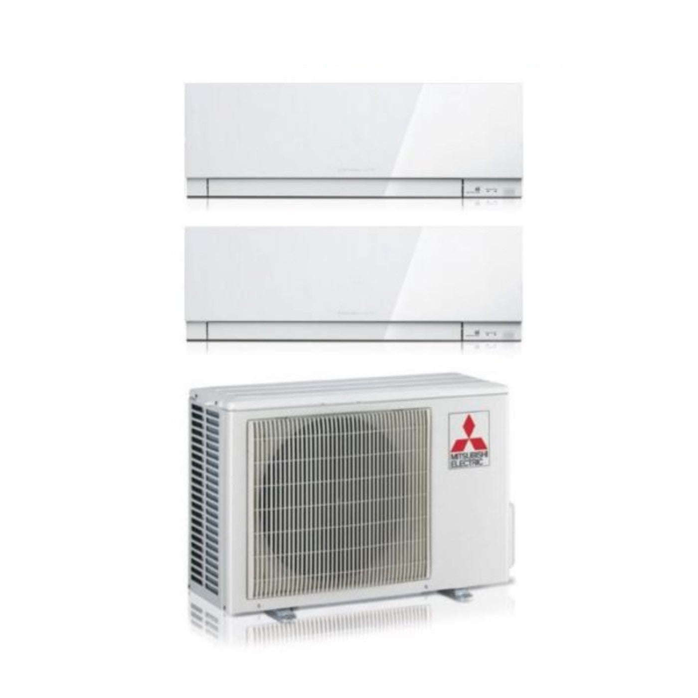 Mitsubishi Electric Dual Split Inverter Air Conditioner KIRIGAMINE ZEN WHITE MSZ-EF 7+15 series with MXZ-2F53VF R-32 Integrated Wi-Fi White Color 7000+15000