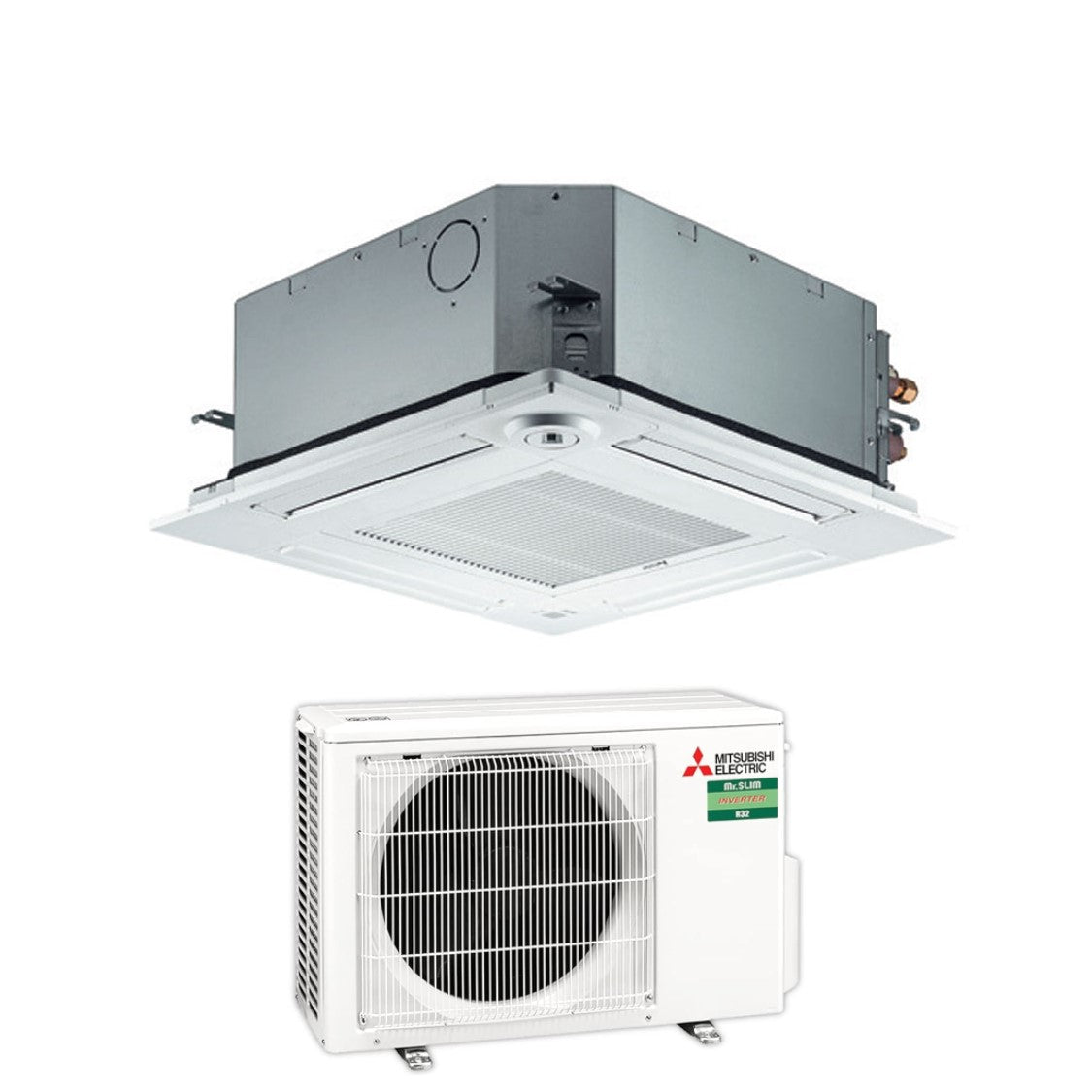 Air conditioner Mitsubishi Electric Inverter Cassetta 12000 Btu SLZ-M35FA R-32 optional Wi-Fi with Telecomando e Griglia Incluso