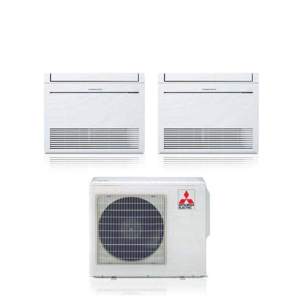 Air conditioner dual-split Mitsubishi Electric Pavimento Inverter series MFZ-KT 12+12 with MXZ-2F53VF R-32 optional Wi-Fi with Telecomando Incluso 12000+12000