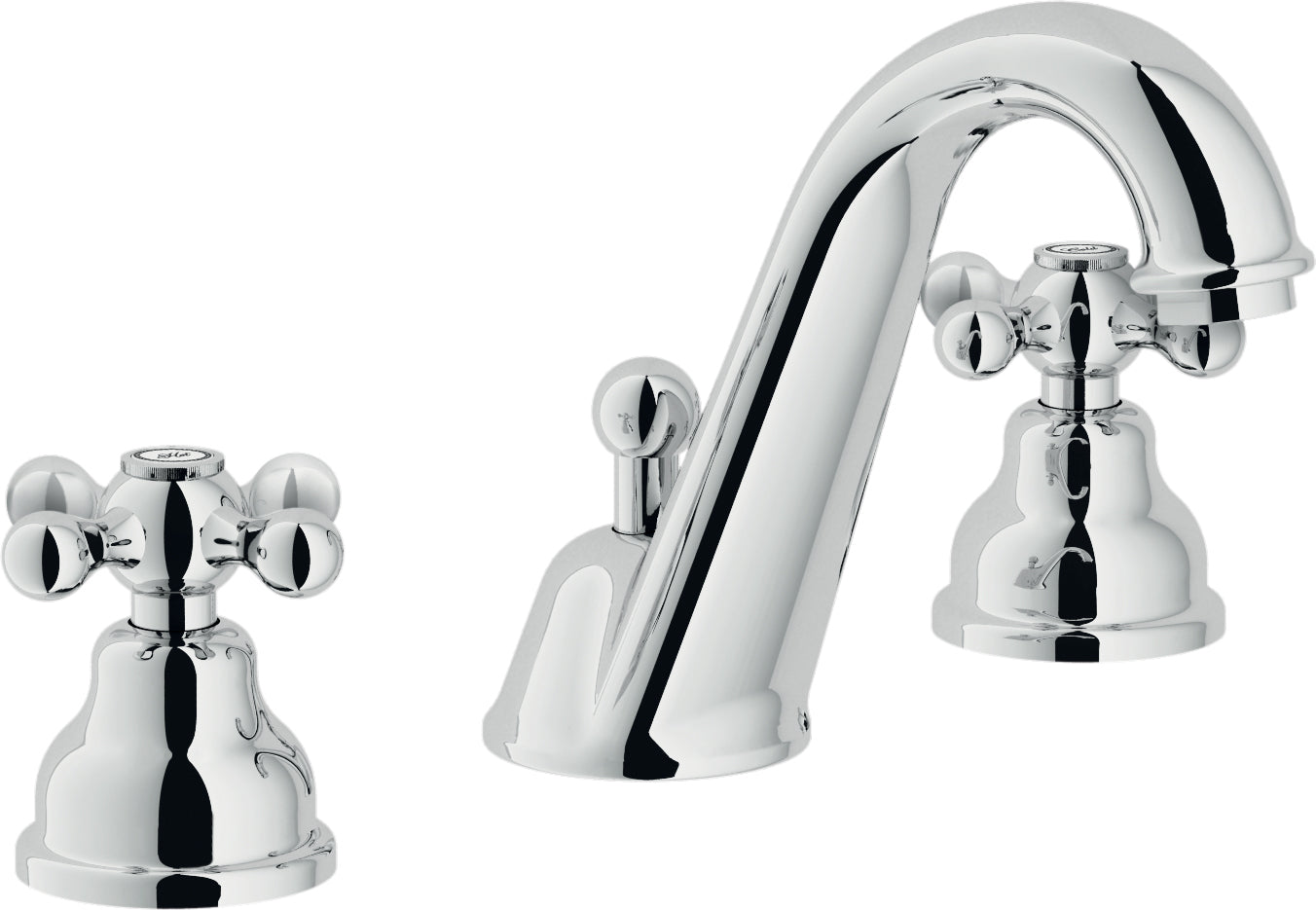 Rubinetto Lavabo with 3 fori Nobili series Grazia Finitura Cromo GRC5011/1CR