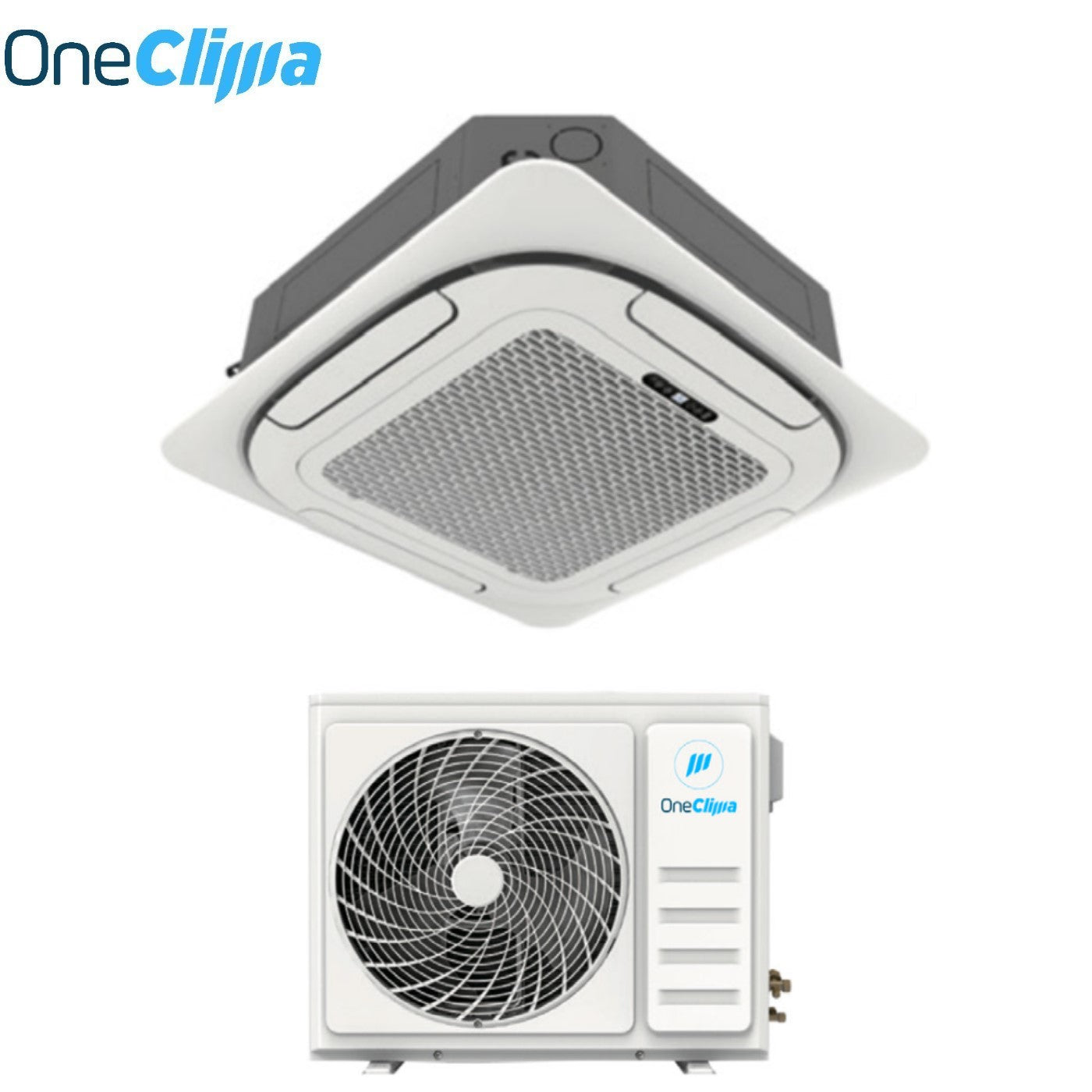 Air conditioner OneClima Inverter Cassetta 4 Vie 12000 Btu AIR-12 CST-M R-32 optional Wi-Fi Griglia Inclusa e Telecomando di series