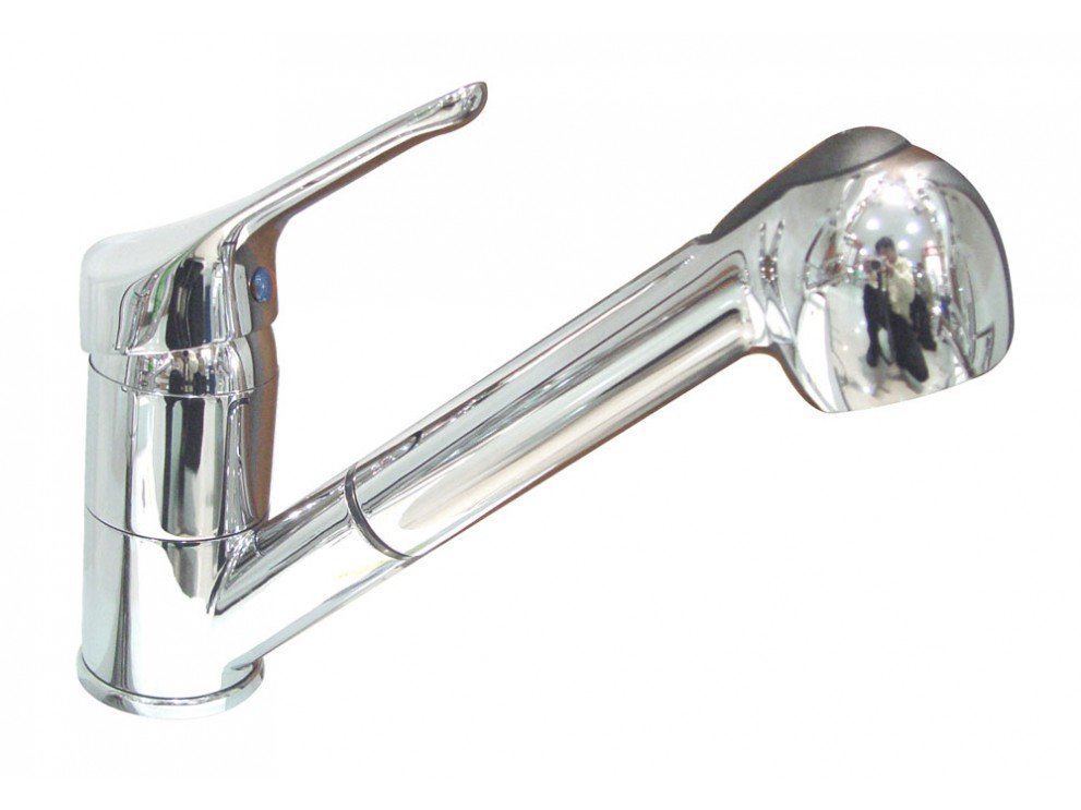PAINI Basin Tap Mixer PILOT series cod. 04CR568 with extractable shower