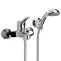 PAINI PILOT series tap mixer for bathtub with flexible hose and DUPLEX hand shower cod. 04CR105
