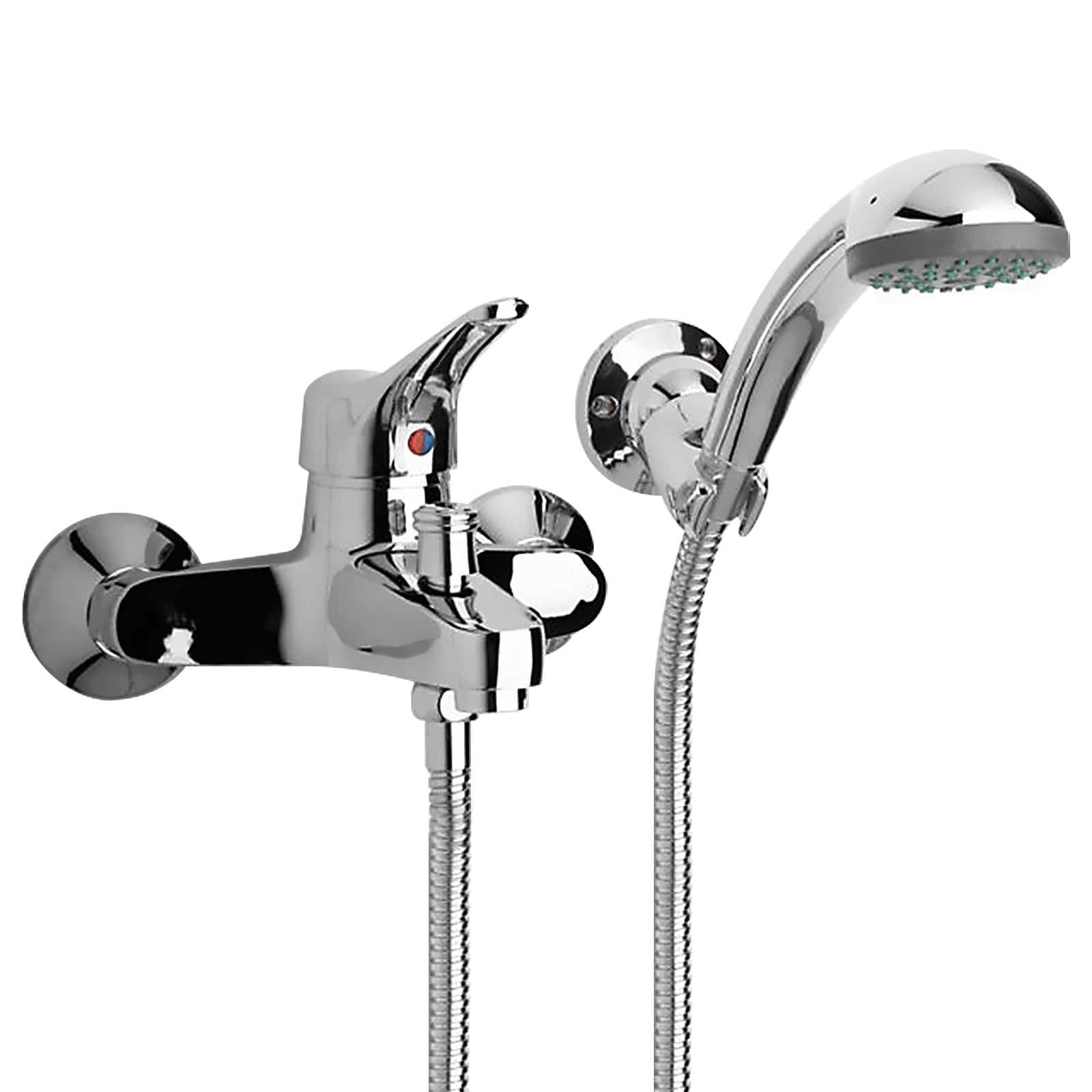 PAINI PILOT series tap mixer for bathtub with flexible hose and DUPLEX hand shower cod. 04CR105