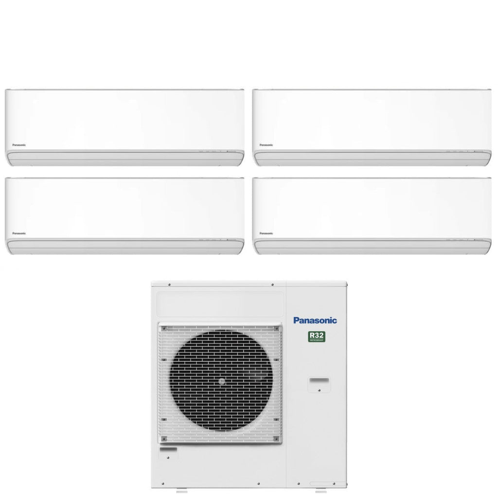 Air conditioner quad-split Panasonic Etherea White 9+9+9+15 with CU-4Z80TBE R-32 built-in Wi-Fi