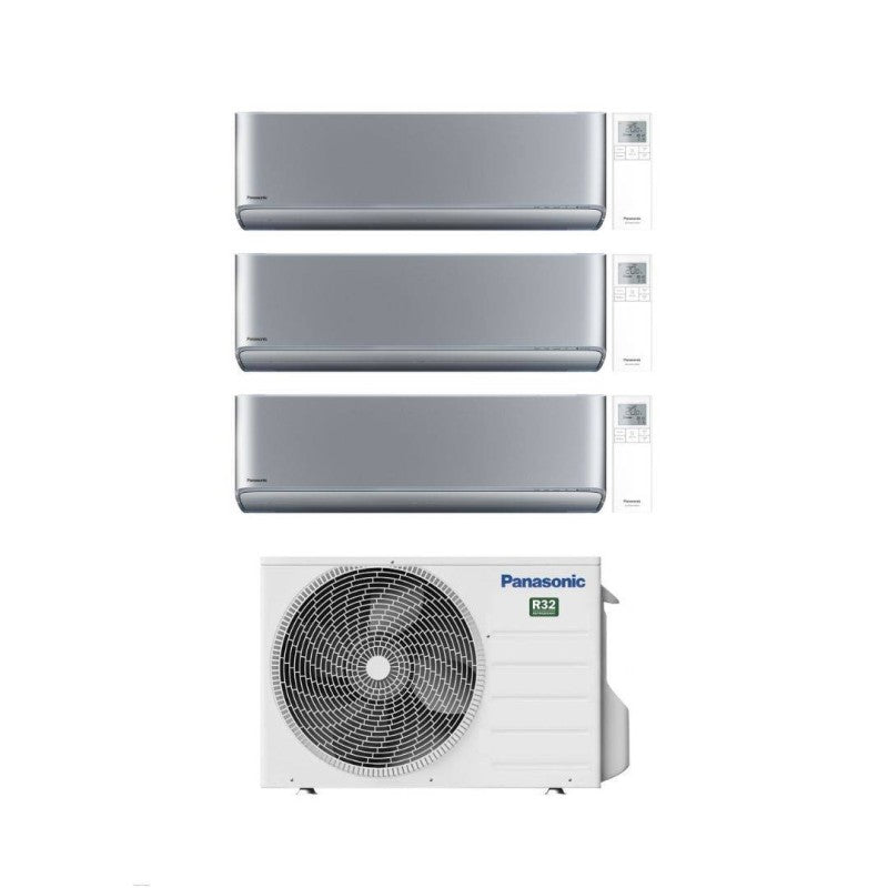 Air conditioner tri-split Panasonic Etherea Silver 7+7+12 with CU-3Z68TBE R-32 built-in Wi-Fi