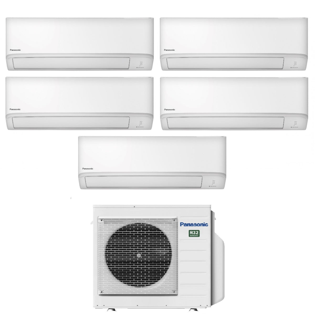 Panasonic TZ penta-split airconditioner 9+9+9+12+12 met CU-5Z90TBE (R-32, Wi‑Fi)