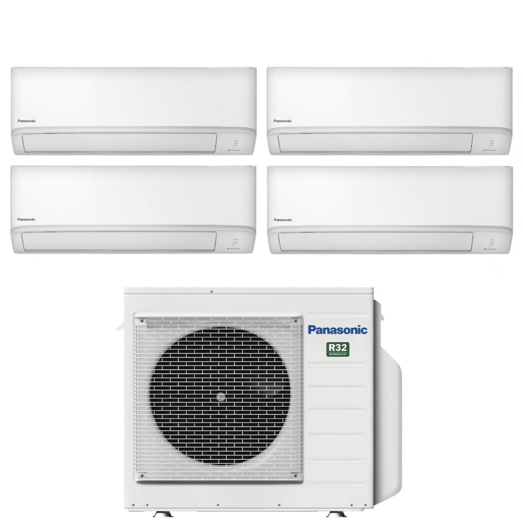 Panasonic TZ quad-split airconditioner 9+9+12+12 met CU-4Z80TBE (R-32, Wi‑Fi)