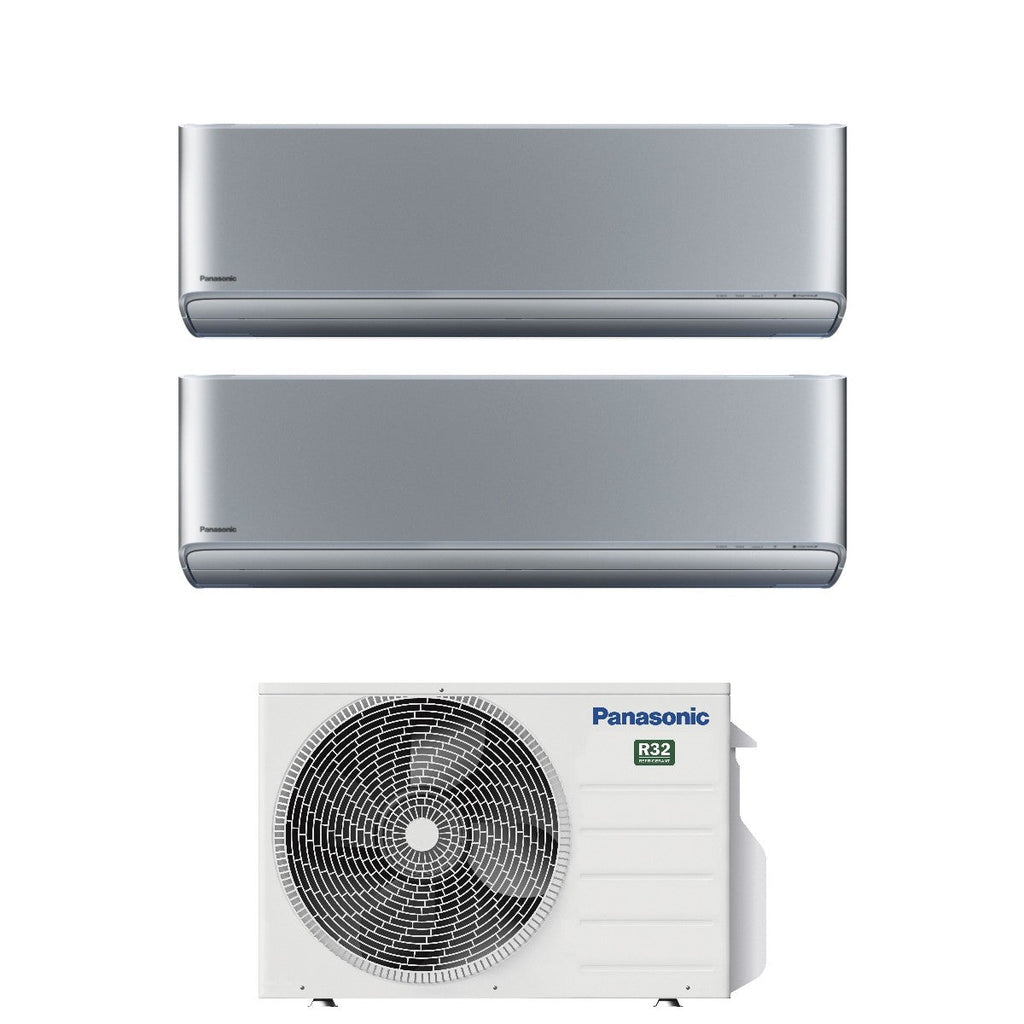 PANASONIC DUAL SPLIT INVERTER ETHEREA SILVER 9000+9000 with CU-2E18SBE