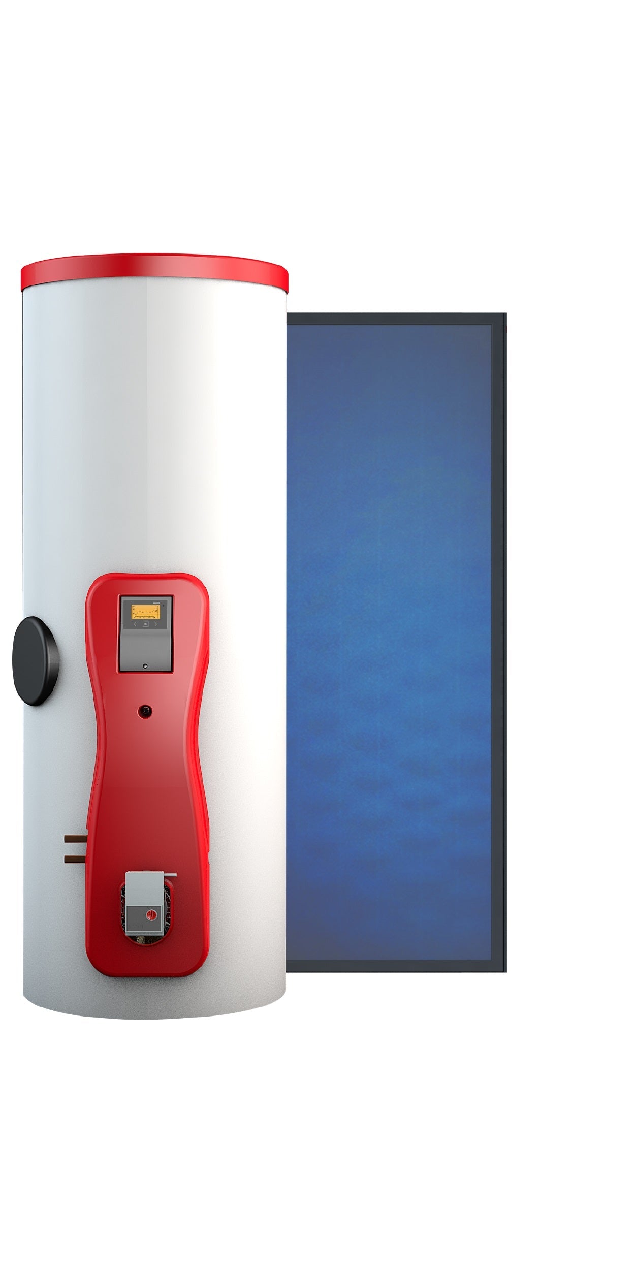 Pleion Solar Thermal System for DHW production ECO COMPACT boiler with UNIKO21 collector 200 liters very high efficiency and maximum yield