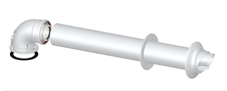 Riello coaxiale rookgasafvoerkit voor cv-ketel