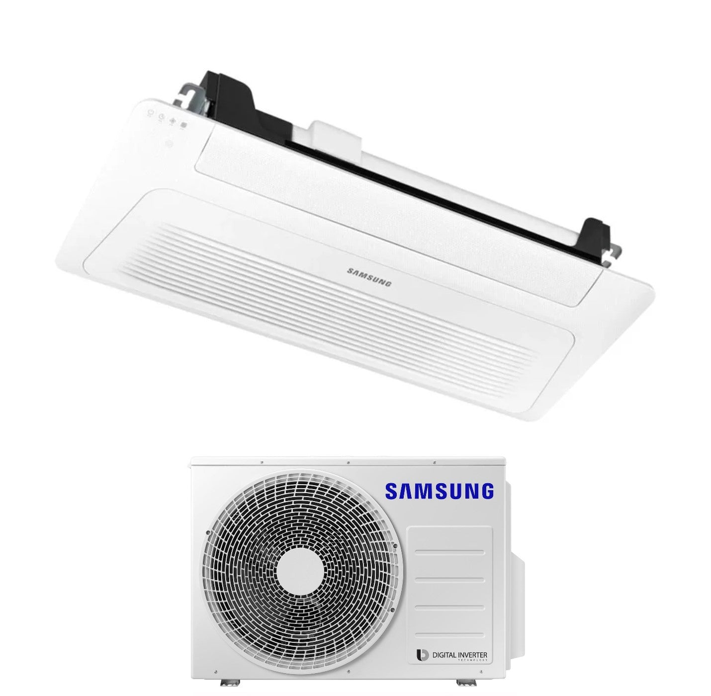 Air conditioner Samsung Cassetta 1 Via WindFree Slim 9000 Btu AC026RN1DKG/EU R-32 optional Wi-Fi with Pannello Incluso