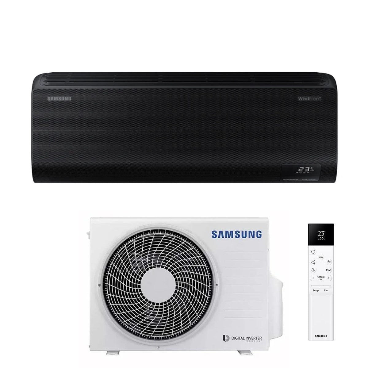Air conditioner Samsung WindFree Black 9000 Btu F-AR09BLK R-32 built-in Wi-Fi