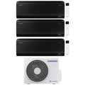 Air conditioner tri-split Samsung Inverter series WINDFREE BLACK 7+7+12 with AJ052TXJ3KG R-32 built-in Wi-Fi 7000+7000+12000