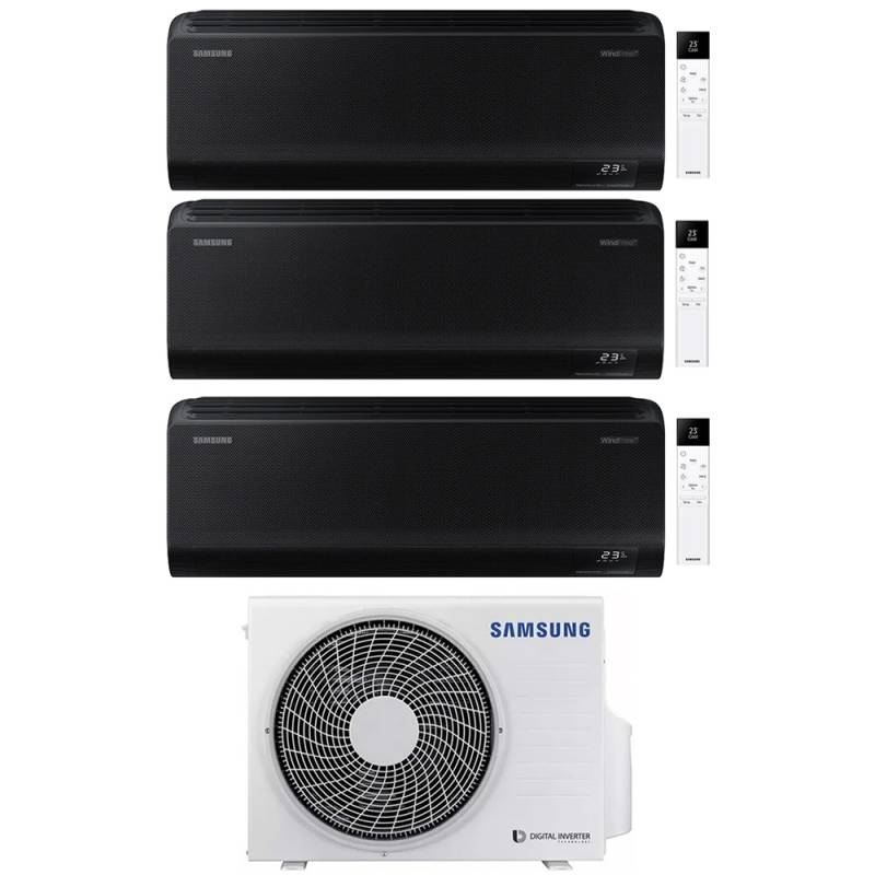 Air conditioner tri-split Samsung Inverter series WINDFREE BLACK 9+9+12 with AJ052TXJ3KG R-32 built-in Wi-Fi 9000+9000+12000