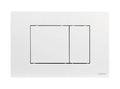 Placca doppio scarico SCHWAB mod. METIS per cassetta di scarico UP 199 cod. P62-0130-0250 in ABS bianca