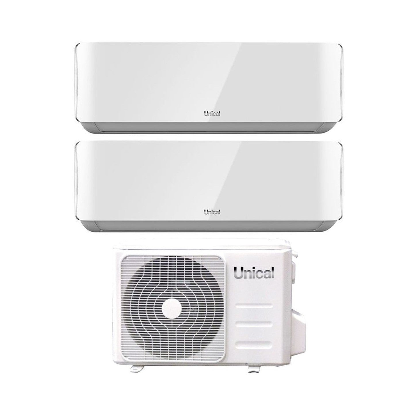 Air conditioner dual-split Unical Air Cristal 10+13 (9+12) with KMX4 28HE R-32 optional Wi-Fi