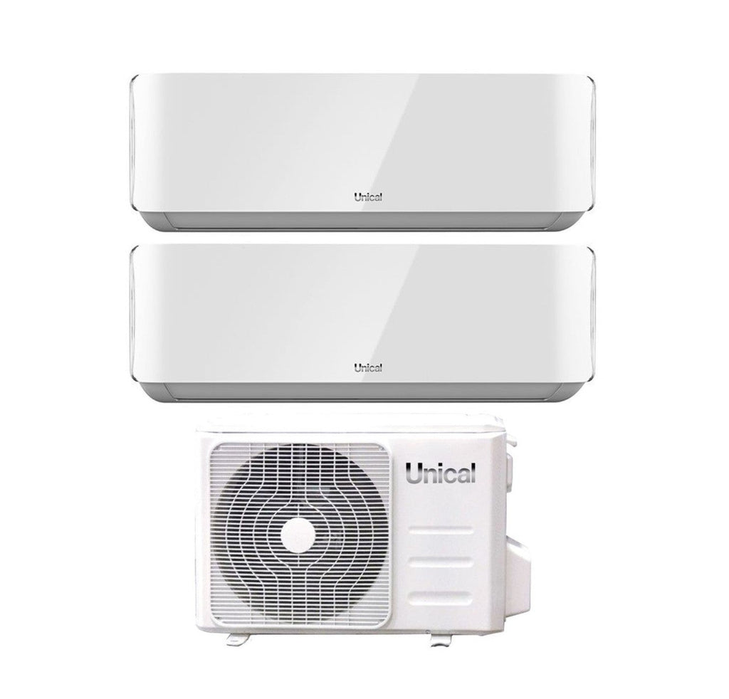 Air conditioner dual-split Unical Air Cristal 13+18 (12+18) with KMX4 28HE R-32 optional Wi-Fi