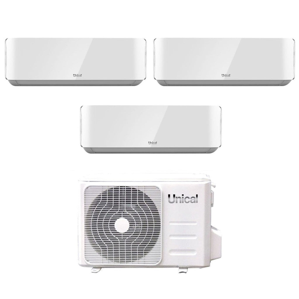 Unical Trial Split Inverter Air Conditioner AIR CRISTAL 10+13+13 series with KMX4 28HE R-32 Wi-Fi Optional 10000+13000+13000