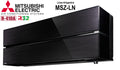 Indoor Wall Mounted Unit Mitsubishi Electric Inverter Kirigamine Style Series 12000 BTU MSZ-LN35VGB Color Black - Black