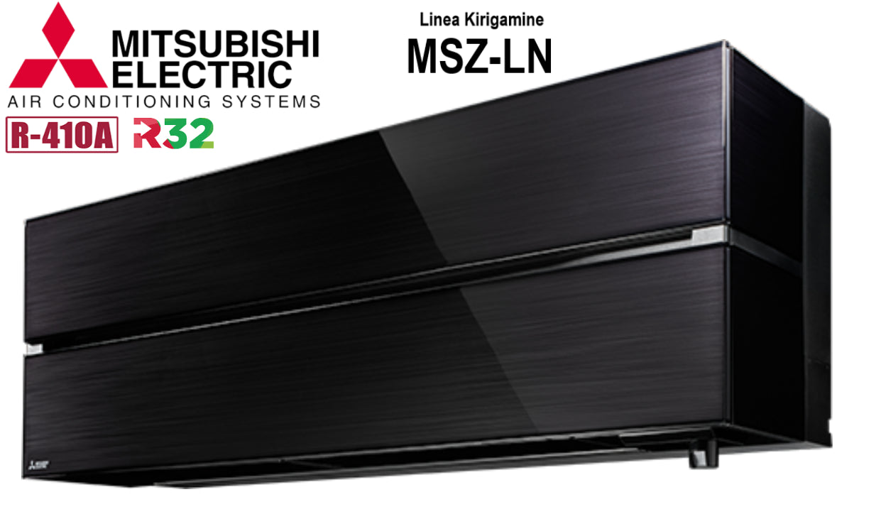 Indoor Wall Mounted Unit Mitsubishi Electric Inverter Kirigamine Style Series 12000 BTU MSZ-LN35VGB Color Black - Black